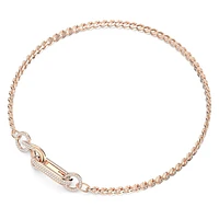 Dextera necklace, Pavé, Mixed links, White, Rose gold-tone plated by SWAROVSKI