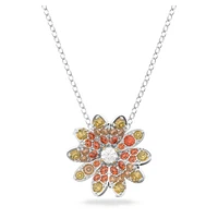 Eternal Flower pendant, Flower, Multicoloured, Mixed metal finish by SWAROVSKI