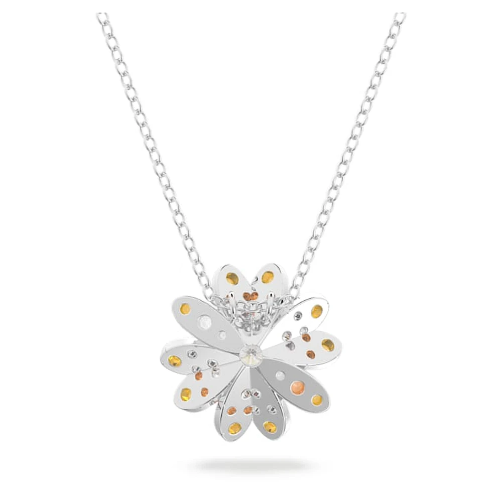 Eternal Flower pendant, Flower, Multicoloured, Mixed metal finish by SWAROVSKI