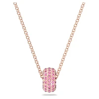 Dextera pendant, Pink, Rose gold-tone plated by SWAROVSKI