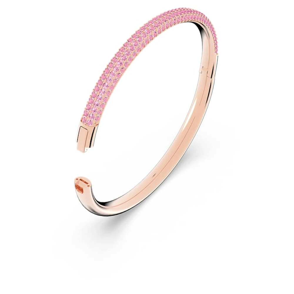 Dextera bangle, Pink, Rose gold-tone finish by SWAROVSKI