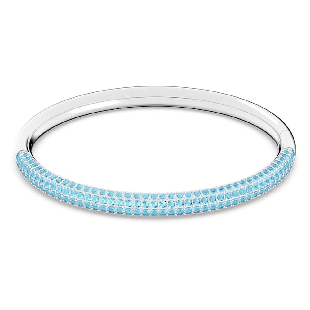 Dextera bangle, Blue, Stainless steel by SWAROVSKI