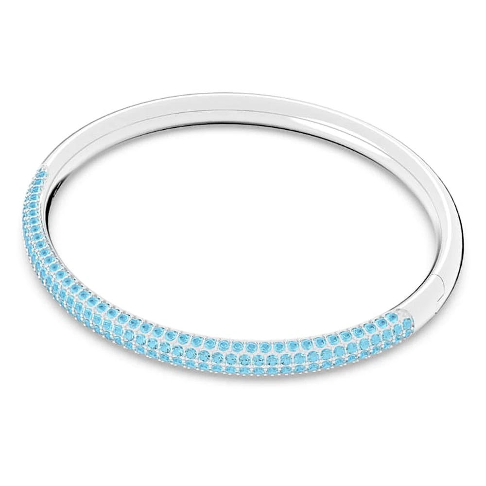 Dextera bangle, Blue, Stainless steel by SWAROVSKI