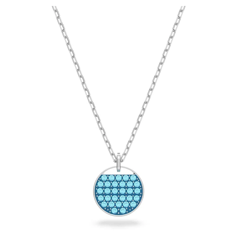 Sublima pendant, Blue, Rhodium plated by SWAROVSKI