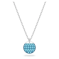 Sublima pendant, Blue, Rhodium plated by SWAROVSKI