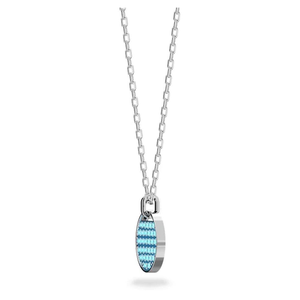 Sublima pendant, Blue, Rhodium plated by SWAROVSKI