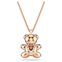 Teddy pendant, Bear, Pink, Rose gold-tone plated by SWAROVSKI