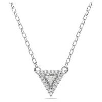 Stilla necklace, Triangle cut, White, Rhodium plated by SWAROVSKI