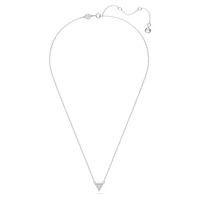 Stilla necklace, Triangle cut, White, Rhodium plated by SWAROVSKI