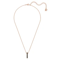 Exalta pendant, Round cut, Black, Rose gold-tone plated by SWAROVSKI