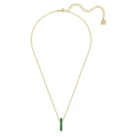 Exalta pendant, Round cut, Green, Gold-tone plated by SWAROVSKI