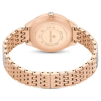 Attract watch, Swiss Made, Full pavé, Crystal bracelet, Rose gold tone, Rose gold-tone finish by SWAROVSKI