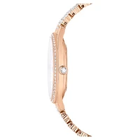 Attract watch, Swiss Made, Full pavé, Crystal bracelet, Rose gold tone, Rose gold-tone finish by SWAROVSKI