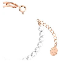 Stella bracelet, Pavé, Star, White, Rose gold-tone plated by SWAROVSKI