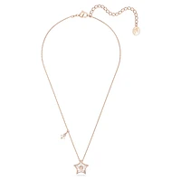 Stella pendant, Kite cut, Star, White, Rose gold-tone plated by SWAROVSKI