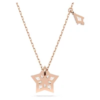 Stella pendant, Kite cut, Star, White, Rose gold-tone plated by SWAROVSKI