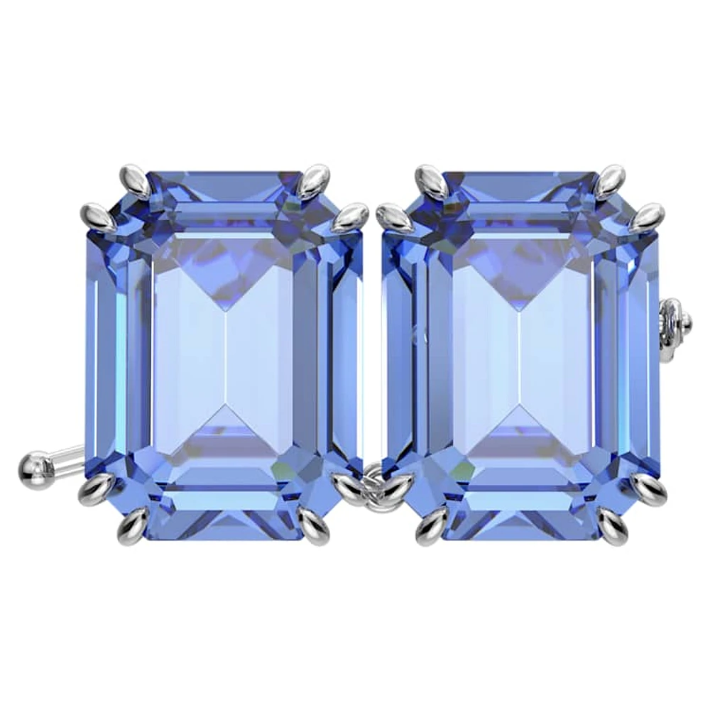 Millenia extender, Octagon cut, Blue, Rhodium plated by SWAROVSKI