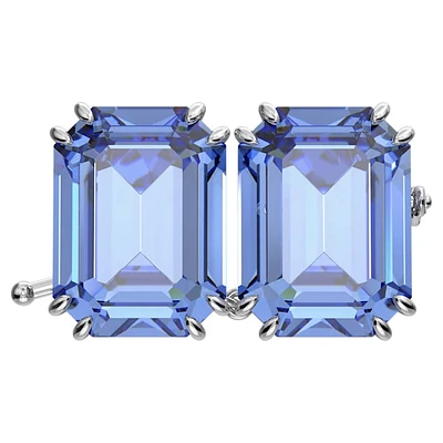 Millenia extender, Octagon cut, Blue, Rhodium plated by SWAROVSKI