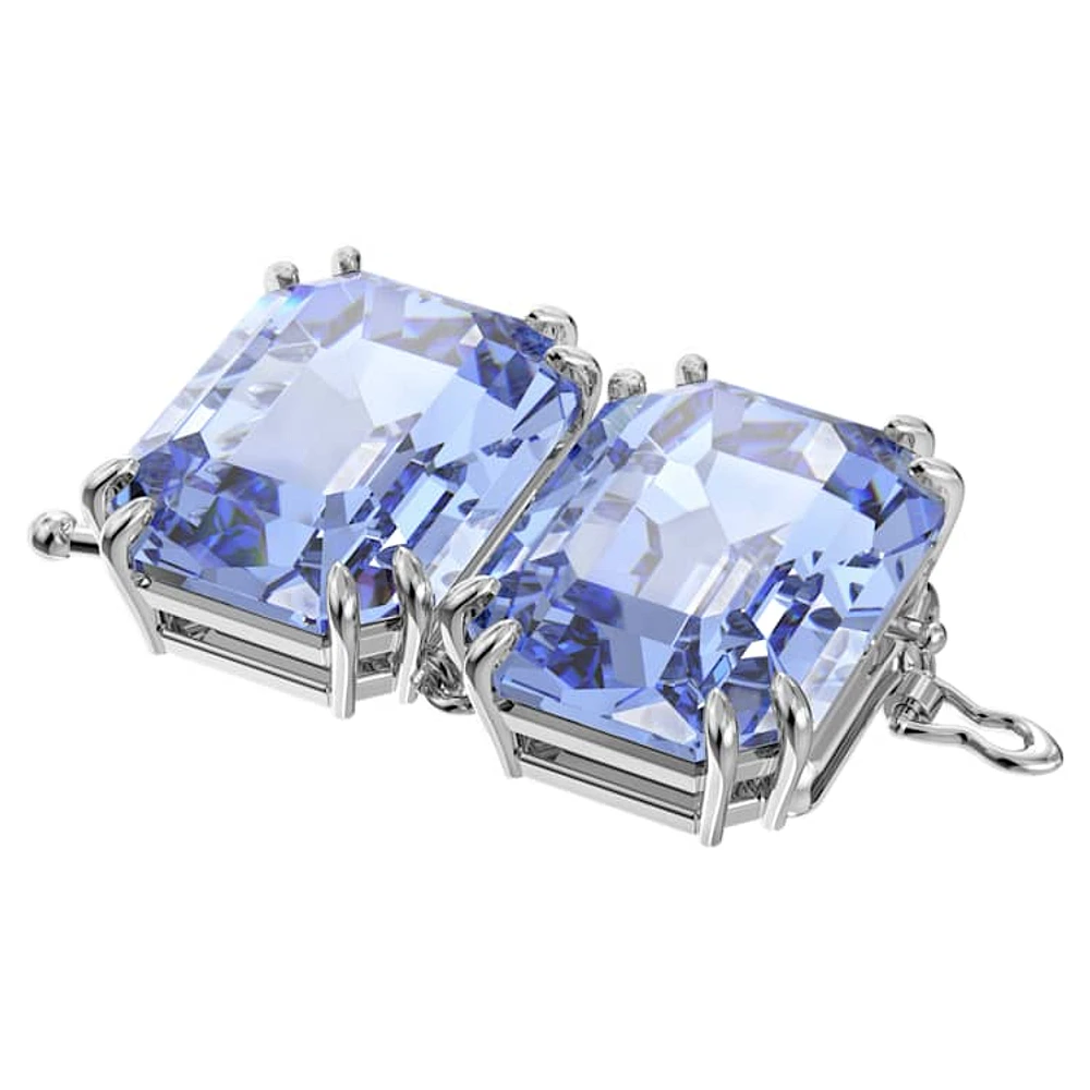 Millenia extender, Octagon cut, Blue, Rhodium plated by SWAROVSKI