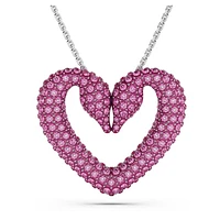 Sublima pendant, Heart, Large, Purple, Rhodium plated by SWAROVSKI