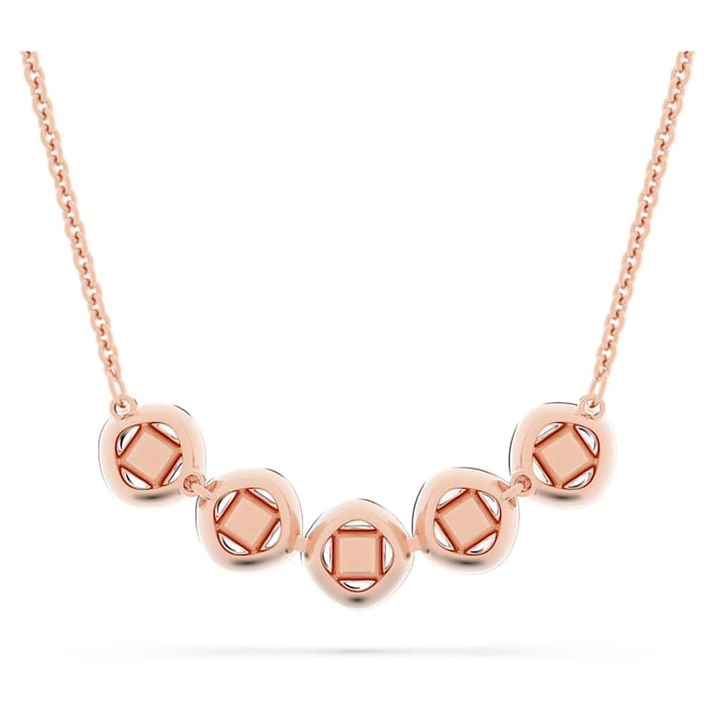 Una Angelic necklace, Square cut, White, Rose gold-tone plated by SWAROVSKI