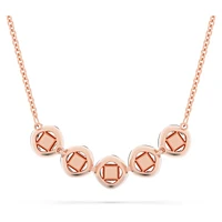 Una Angelic necklace, Square cut, White, Rose gold-tone plated by SWAROVSKI