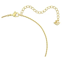 Hyperbola necklace, Intertwined circles, White, Gold-tone plated by SWAROVSKI