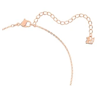 Hall pendant, Heart, White, Rose gold-tone plated by SWAROVSKI