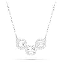 Una necklace, Round cut, White, Rhodium plated by SWAROVSKI