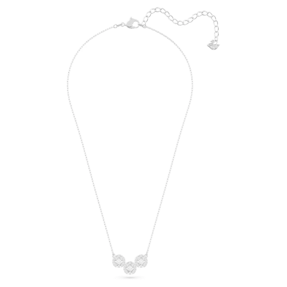 Una necklace, Round cut, White, Rhodium plated by SWAROVSKI