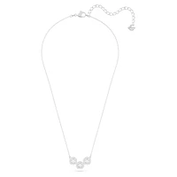 Una necklace, Round cut, White, Rhodium plated by SWAROVSKI