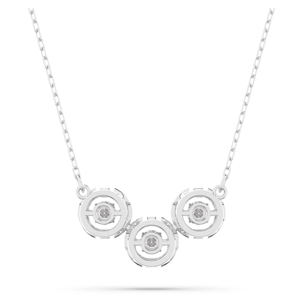 Una necklace, Round cut, White, Rhodium plated by SWAROVSKI