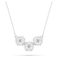 Una necklace, Round cut, White, Rhodium plated by SWAROVSKI