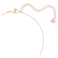 Una necklace, Round cut, White, Rose gold-tone plated by SWAROVSKI