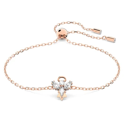 Magic bracelet, Angel, White, Rose gold-tone plated by SWAROVSKI