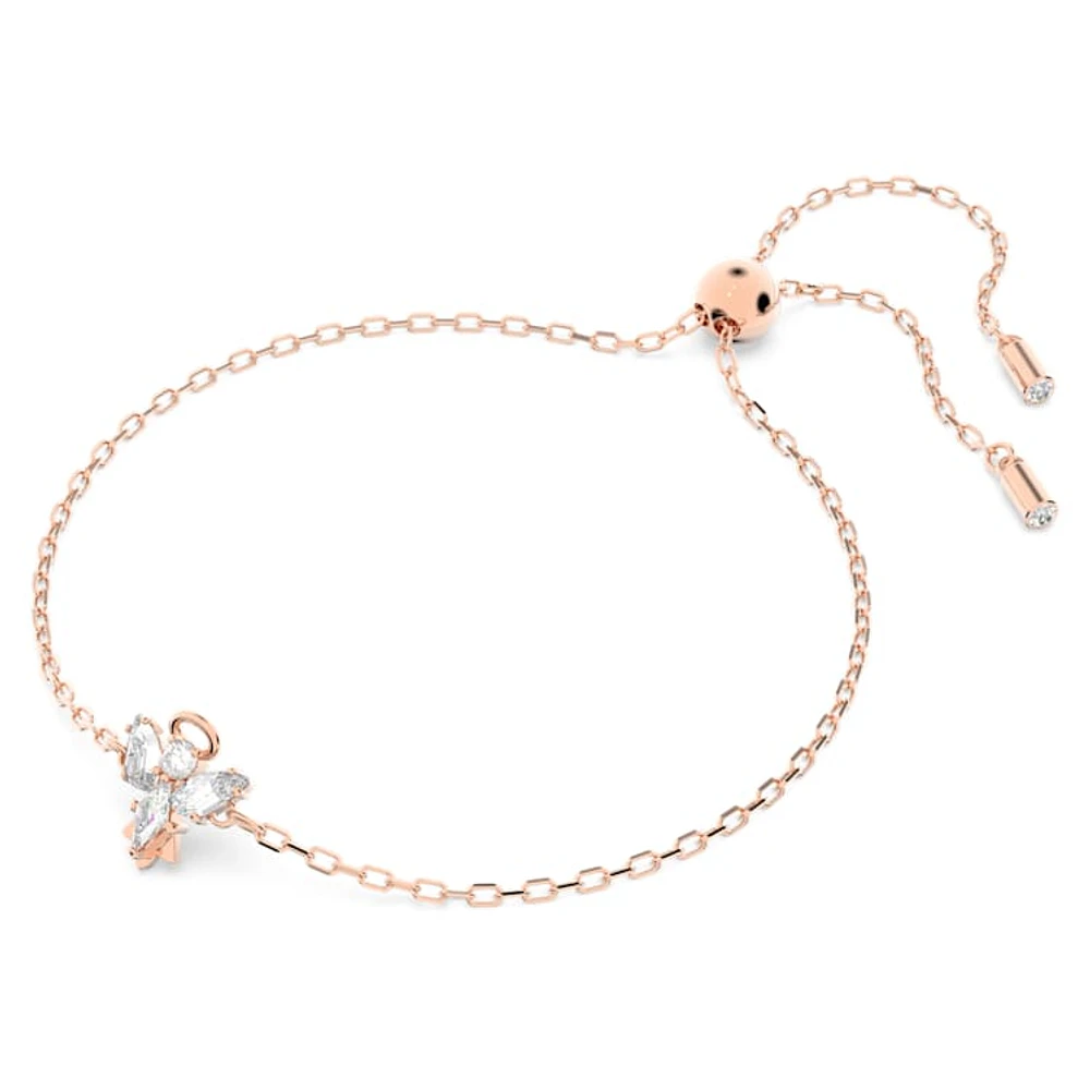 Magic bracelet, Angel, White, Rose gold-tone plated by SWAROVSKI