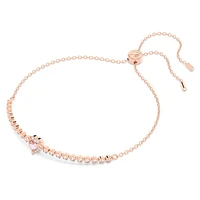 One bracelet, Heart, Pink, Rose gold-tone plated by SWAROVSKI