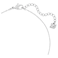 Stilla Attract set, Heart, White, Rhodium plated by SWAROVSKI