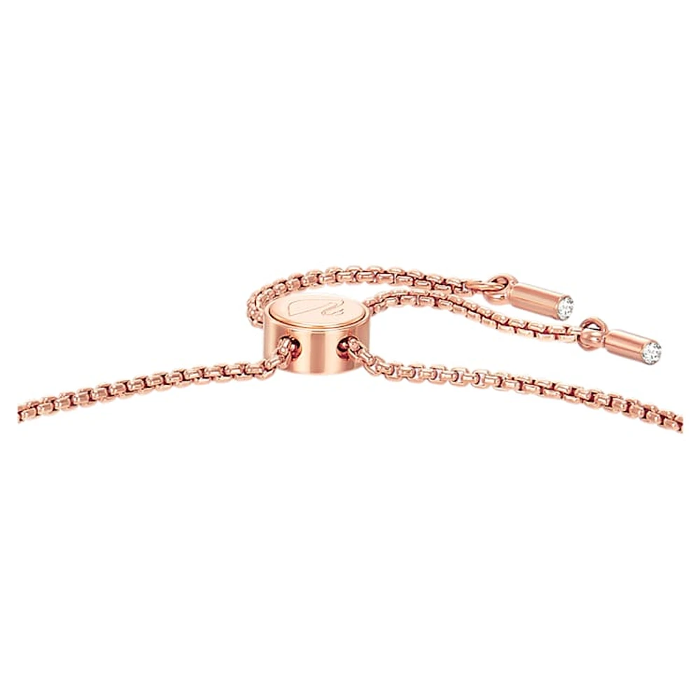 Matrix Tennis bracelet, Red, Rose gold-tone plated by SWAROVSKI