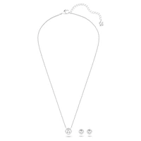 Una Angelic set, White, Rhodium plated by SWAROVSKI