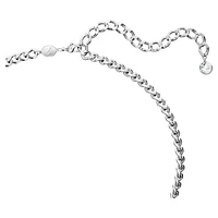 Hyperbola pendant, Heart, Large, White, Rhodium plated by SWAROVSKI