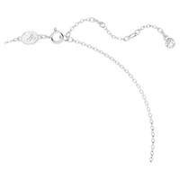 Hyperbola necklace, Bow, Small, White, Rhodium plated by SWAROVSKI