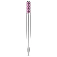 Ballpoint pen, Pink, Chrome plated by SWAROVSKI