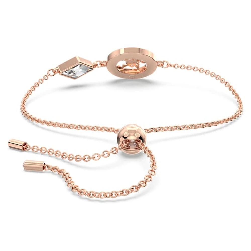 Alea bracelet, Red, Rose gold-tone plated by SWAROVSKI