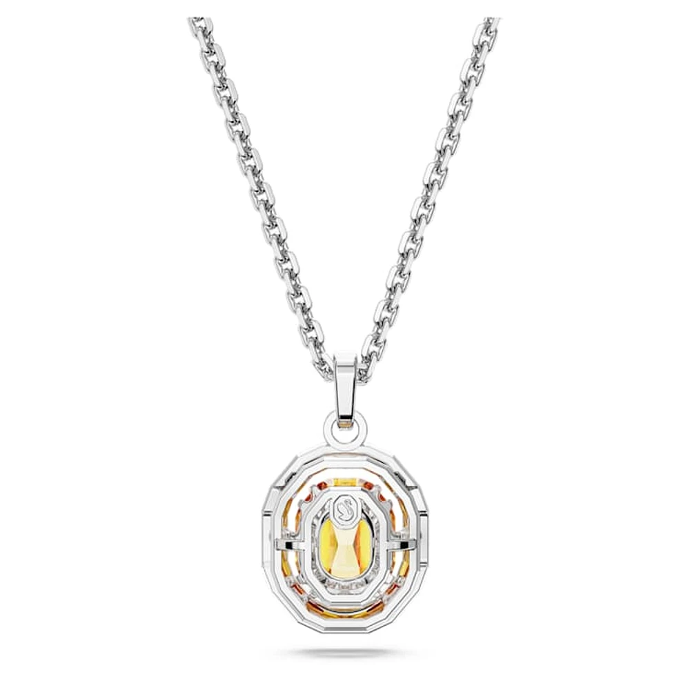 Chroma pendant, Octagon cut, Multicoloured, Rhodium plated by SWAROVSKI