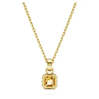 Chroma pendant, Square cut, Yellow, Gold-tone plated by SWAROVSKI