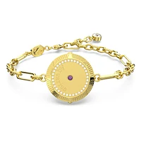 Zodiac bracelet, Aquarius, Gold tone, Gold-tone plated by SWAROVSKI