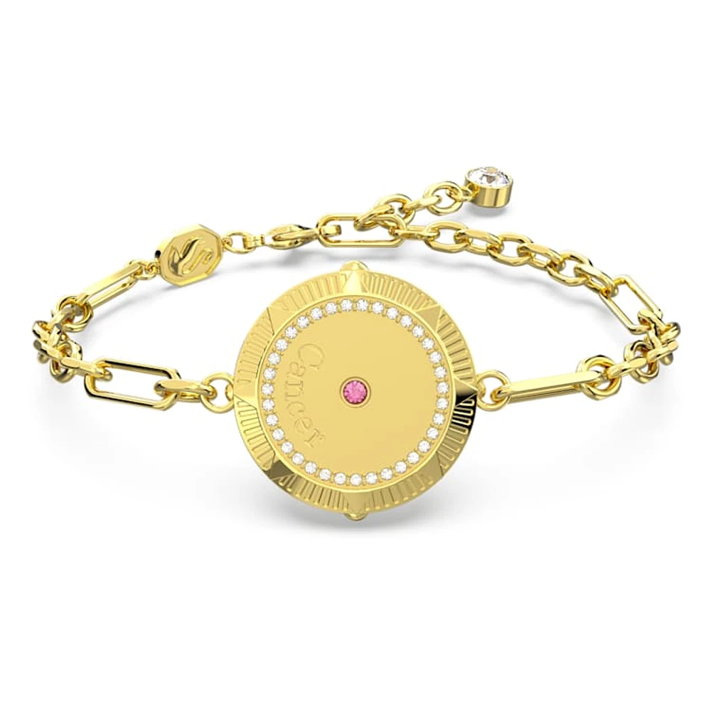 Zodiac bracelet, Cancer, Gold tone, Gold-tone plated by SWAROVSKI