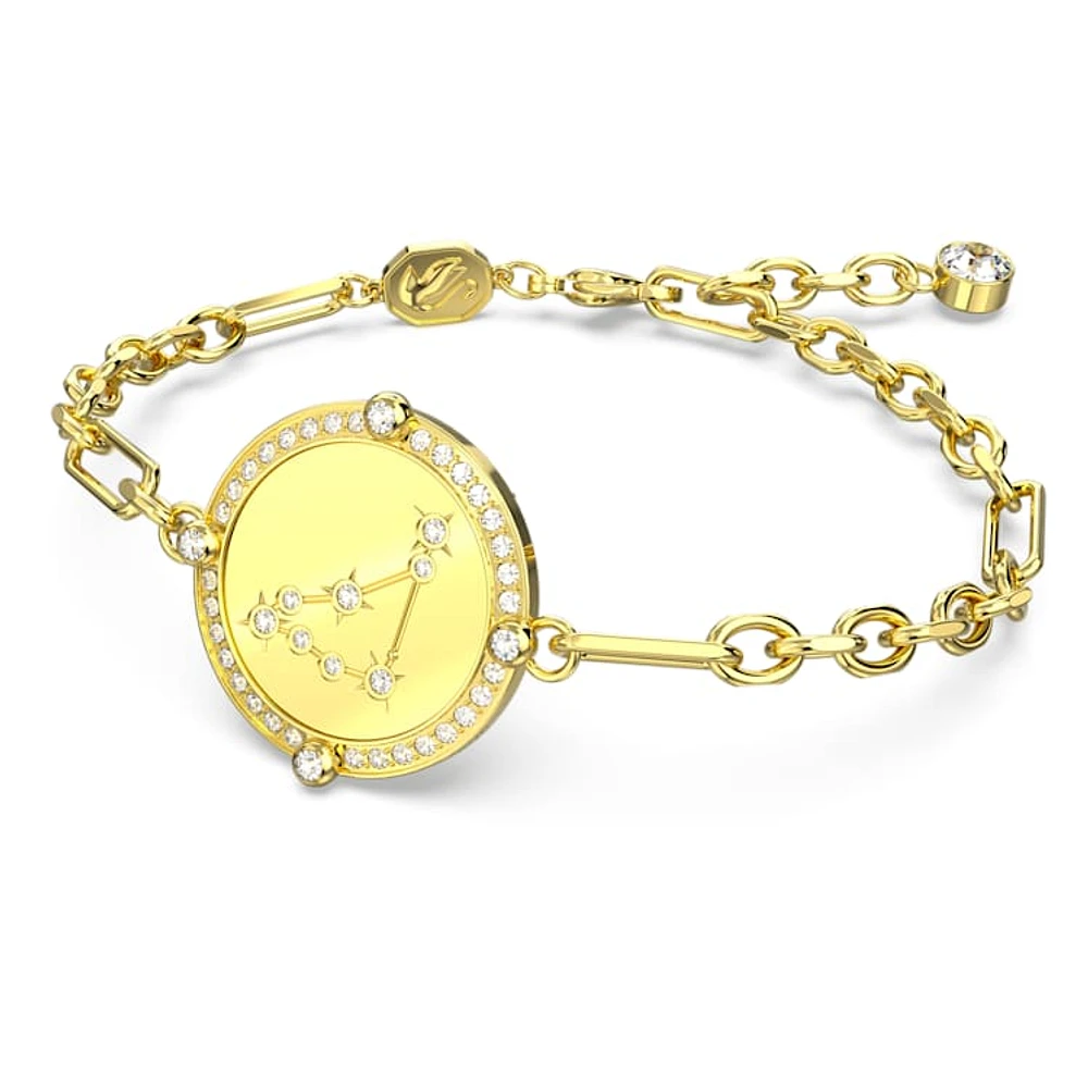 Zodiac bracelet, Capricorn, Gold tone, Gold-tone plated by SWAROVSKI