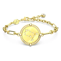 Zodiac bracelet, Gemini, Gold tone, Gold-tone plated by SWAROVSKI